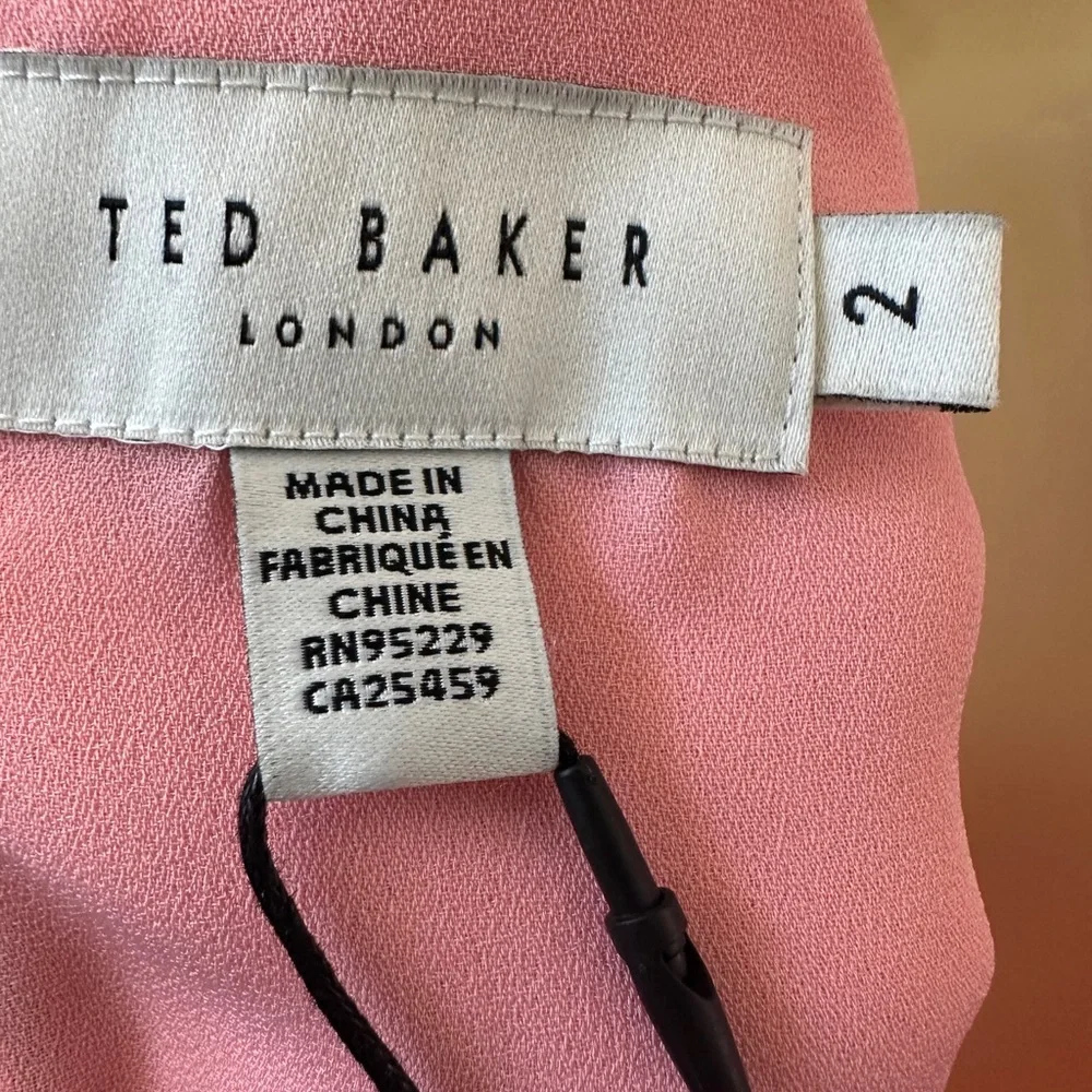 Ted Baker chiffon,pleated, midi, Fully Lined Dress,TB2=USA6, new - Picture 6 of 9